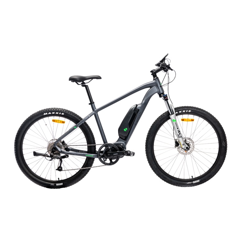 E-Green Sport 500 Electric Mountain Bike Dark Satin/Grey/Green SM