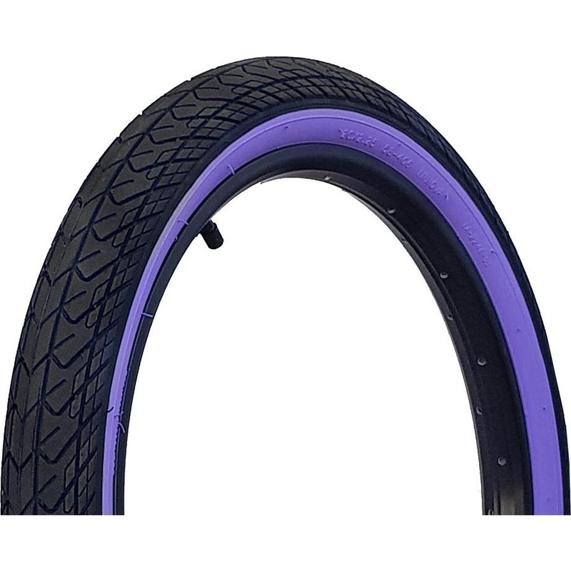 DRS Arrow FS Coloured Wall BMX Tyre 20 x 2.25” Black/Purple Wall