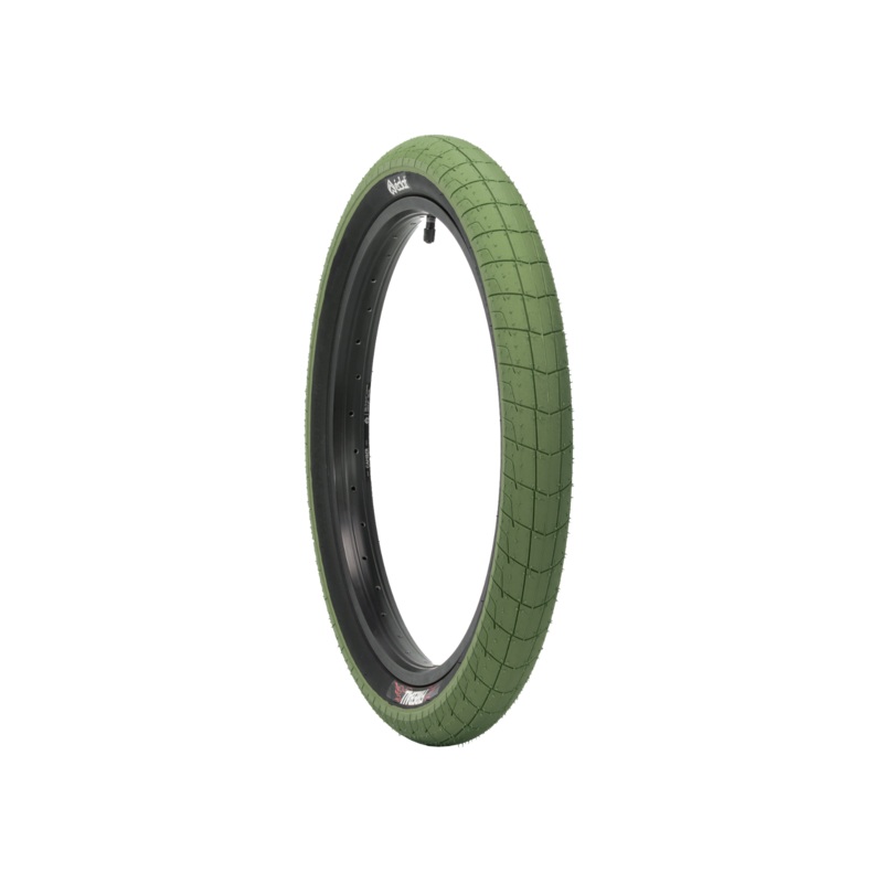 Eclat Fireball BMX Tyre 20 X 2.30” Army Green/Black Wall