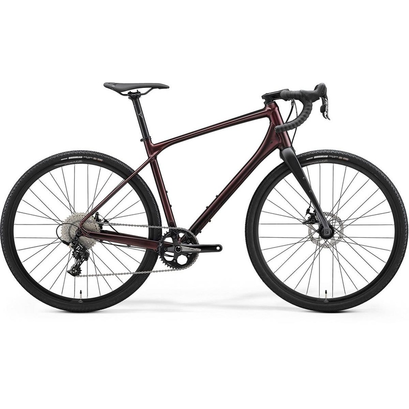 Merida Silex 300 Gravel Bike Silk Burgundy Red/Black XS