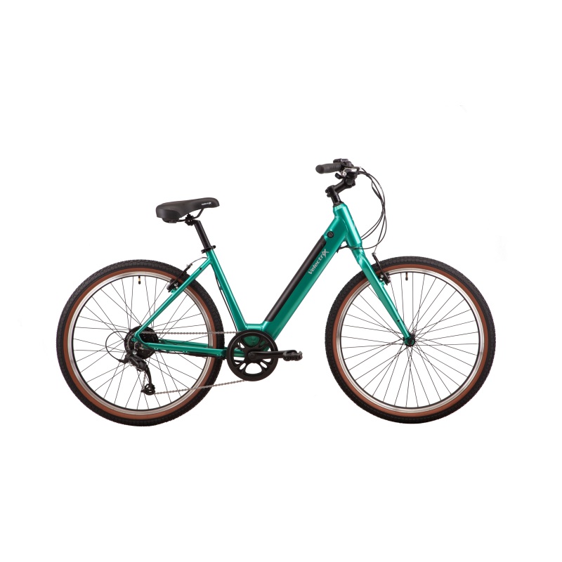 VelectriX Cruiser Step Through Electric Hybrid Bike Green SM