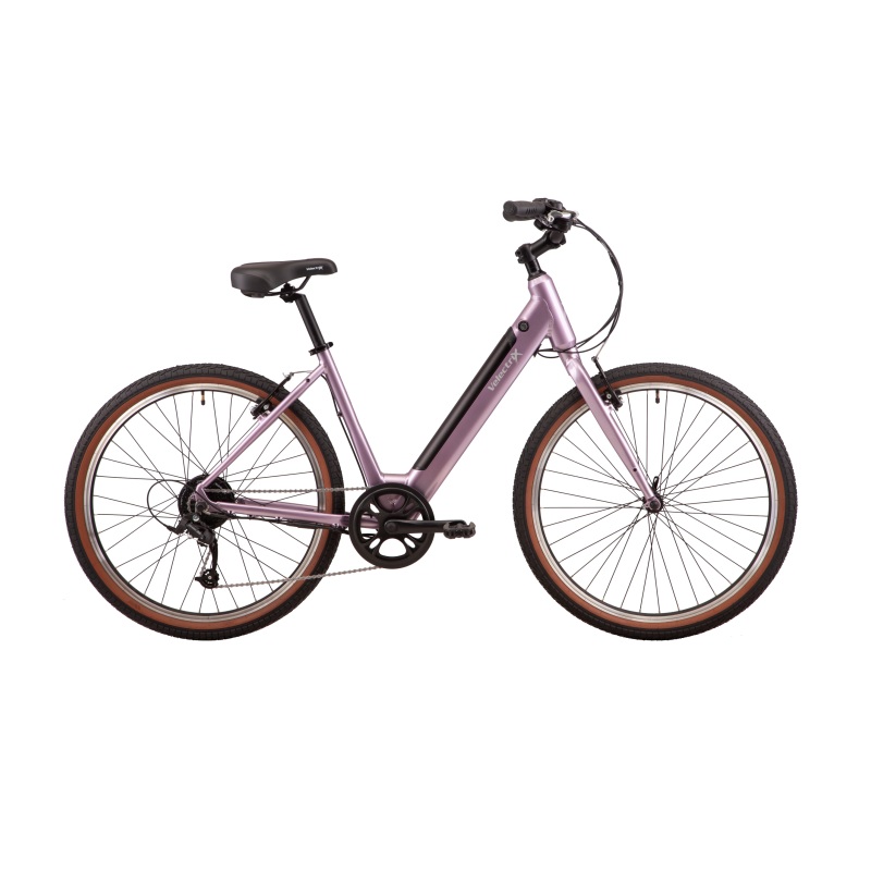 VelectriX Cruiser Step Through Electric Hybrid Bike Lilac SM