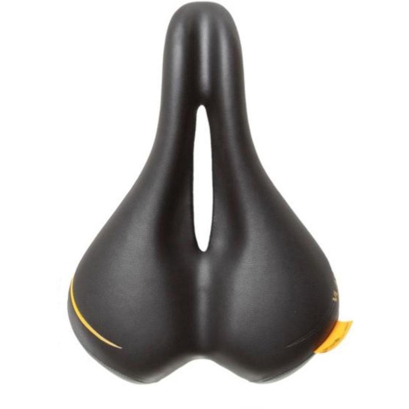 Velo Ladies Plush Inclined Centre Cut Out Saddle 252mm x 174mm Black