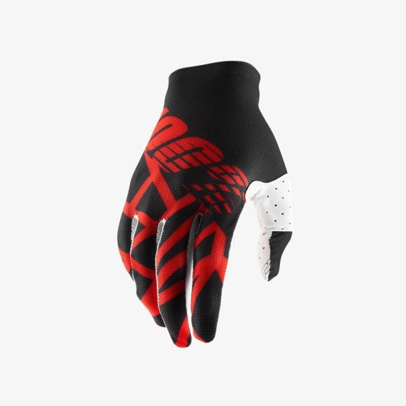 100% Celium 2 Gloves Black/Red/White MD