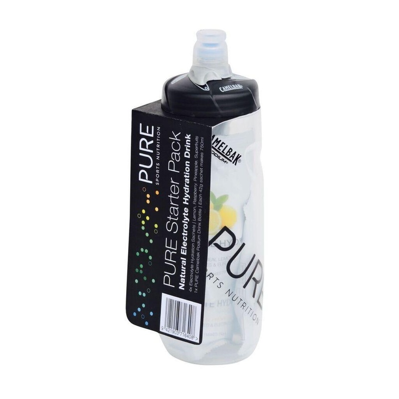 PURE Sports Nutrition Starter Pack with 1 x Bottle 750ml and 4 x Sachets