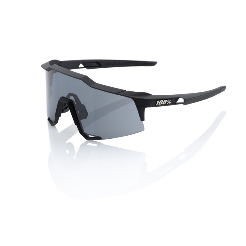 100% Speedcraft Soft Tact Sunglasses Black with Smoke Lens