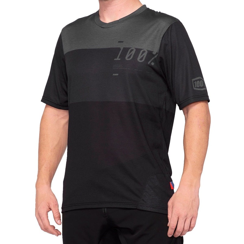 100% Airmatic Short Sleeve Jersey Charcoal/Black SM