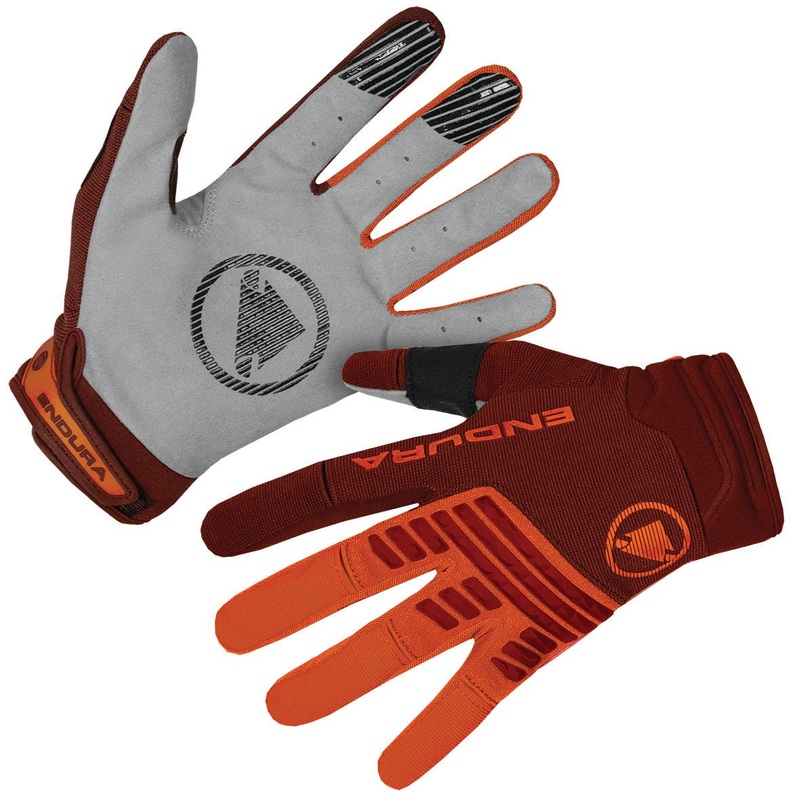 Endura SingleTrack Full Finger Gloves Orange/Tangerine SM