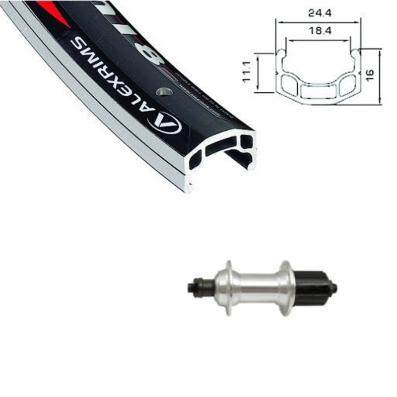 Alex Rim DM-18 26” 8/10 Speed QR Rear Wheel