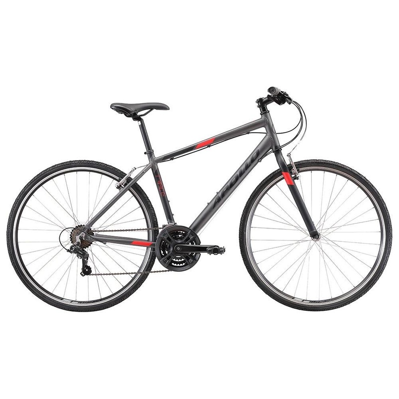 Apollo Trace 10 Flat Bar Road Bike Charcoal/Black/Red SM