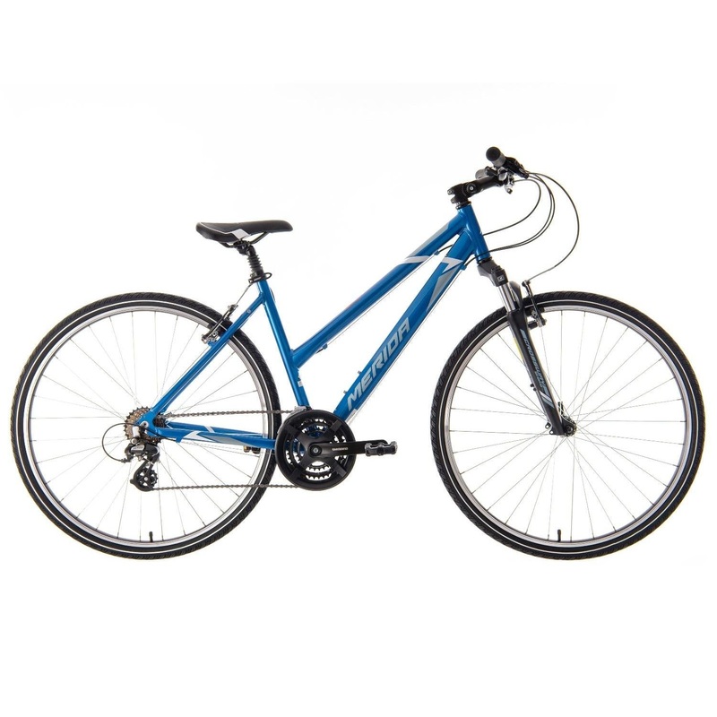 Merida Crossway 10-V Hybrid Bike Blue/White WXS