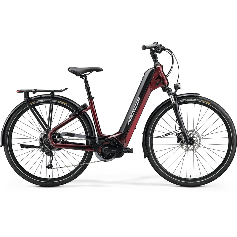 Merida eSpresso 400 S EQ 504Wh Electric Hybrid Bike Burgundy Red WXS