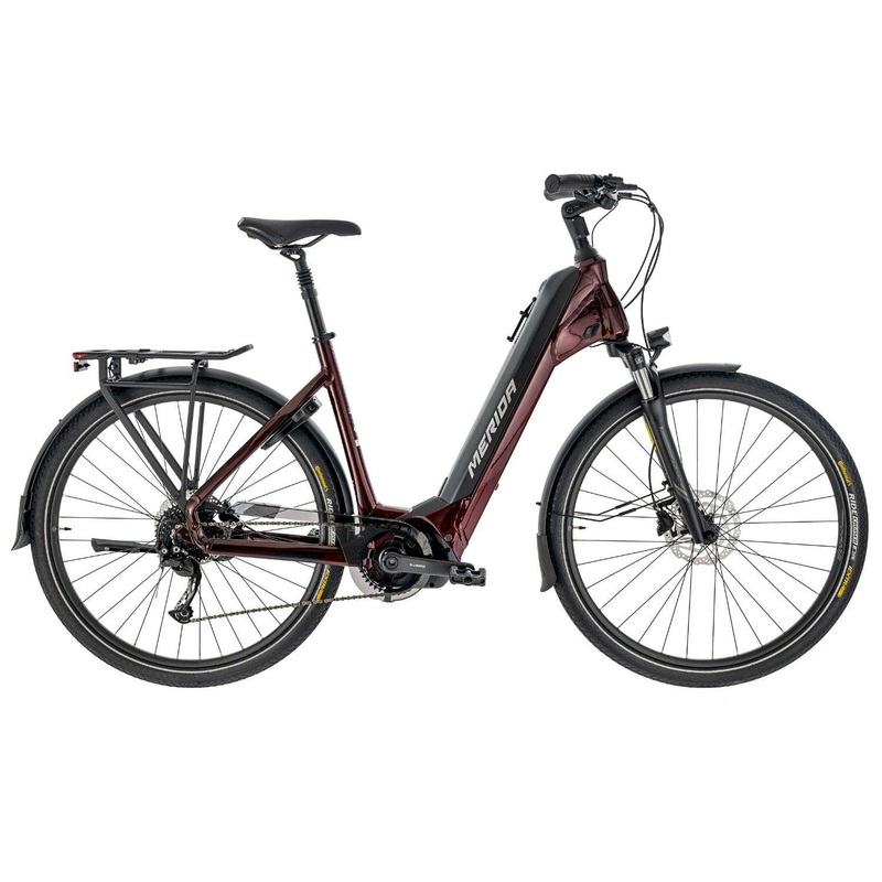 Merida eSpresso City 400 EQ 504Wh Electric Hybrid Bike Burgundy Red/Black XS