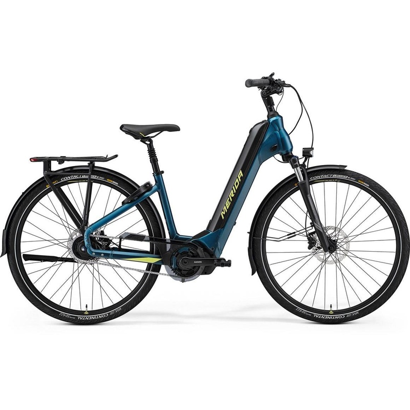 Merida eSpresso City 700 EQ 630Wh Electric Hybrid Bike Silk Teal-Blue/Lime XS