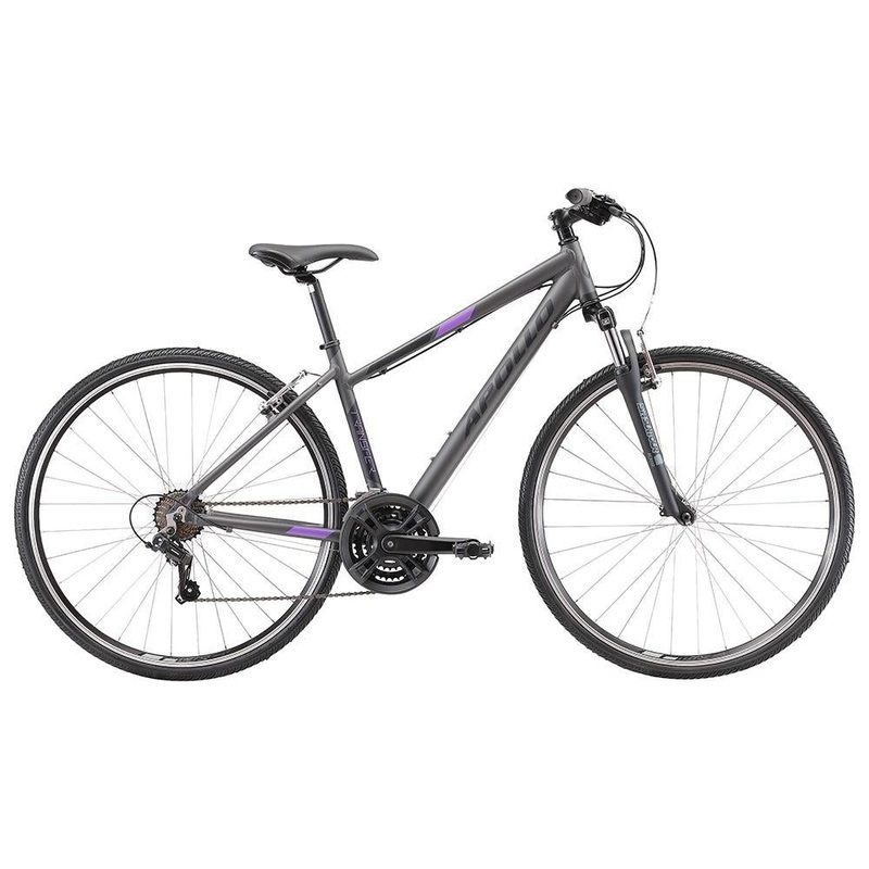 Apollo Transfer 10 Hybrid Bike Charcoal/Black/Lavender WXS