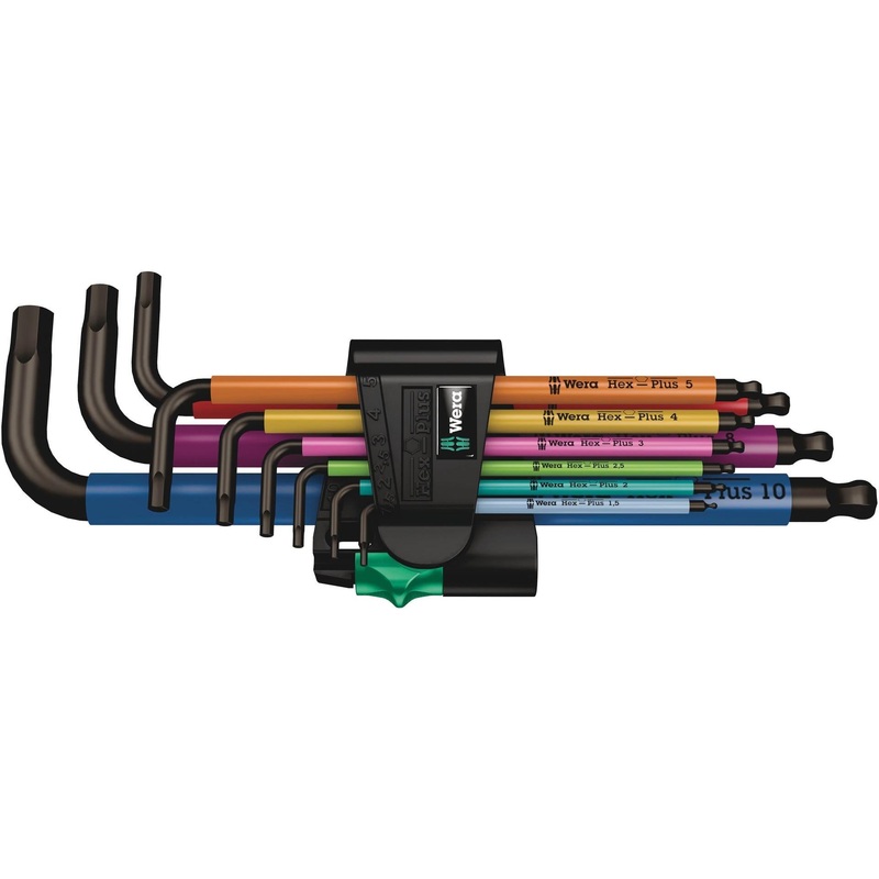 WERA BlackLaser 950/9 Multicolour Hex-Plus Metric Keyset 1