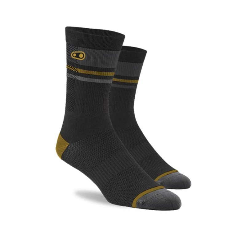 Crank Brothers Icon MTB Socks Black/Gold (LG/XL)