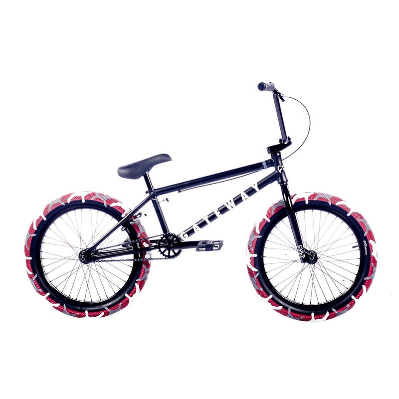 Cult Gateway 20” BMX Bike Black W/ Red Camo Tyres