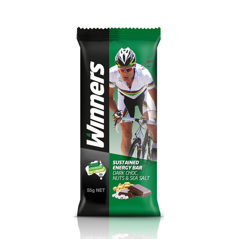 Winners Dark Choc Nuts and Sea Salt Sustained Energy Bar 55g