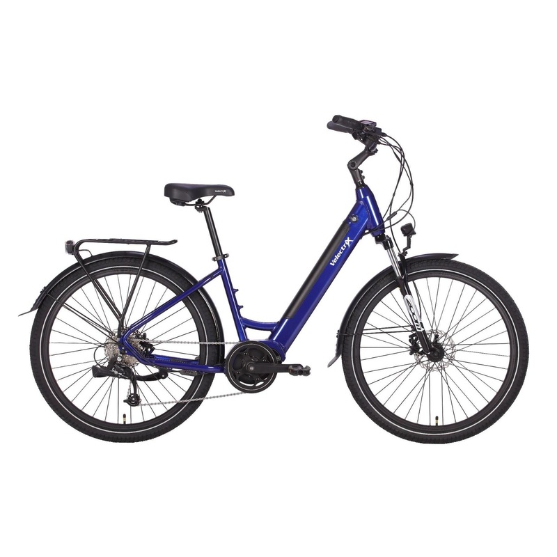 VelectriX Urban Pulse Step Through Electric Hybrid Bike Blue SM