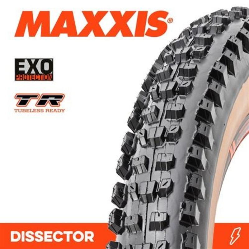 Maxxis Dissector TLR Folding MTB Tyre 60TPI 29 x 2.60” Tanwall