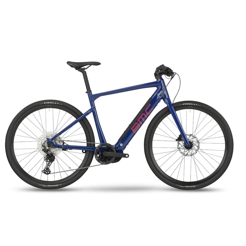 BMC Alpenchallenge AMP AL ONE Electric Hybrid Bike 625Wh Battery Blue/Red/Red SM