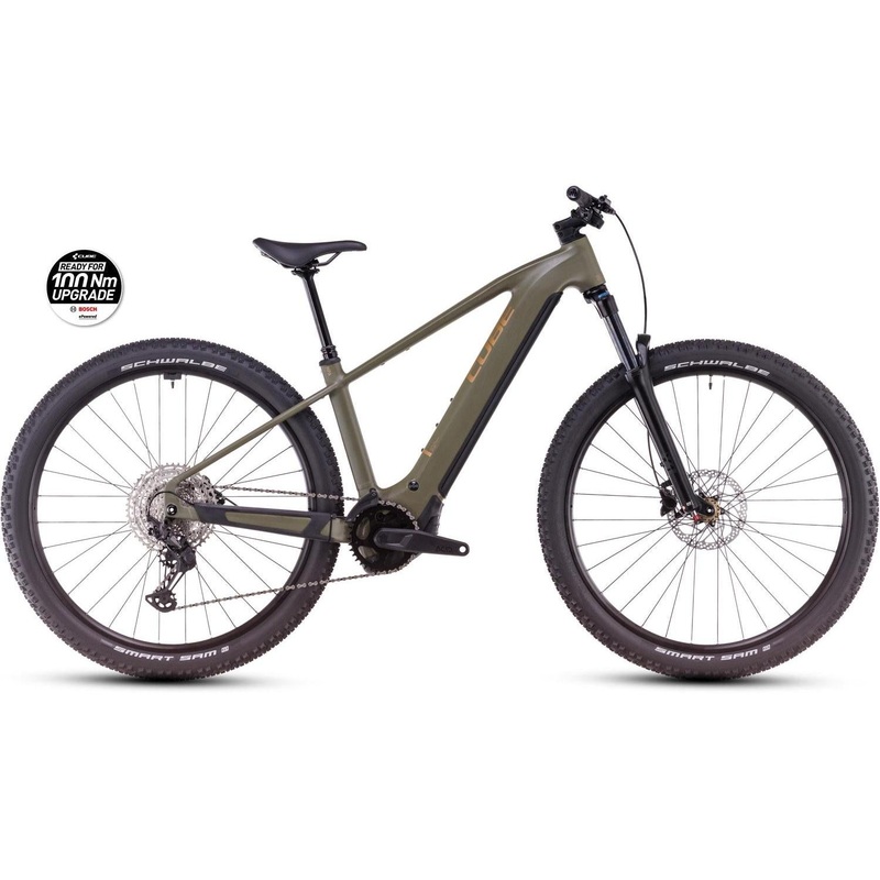Cube Reaction Hybrid Pro 600 Electric Hardtail Mountain Bike Dustyolive’n’Gold SM