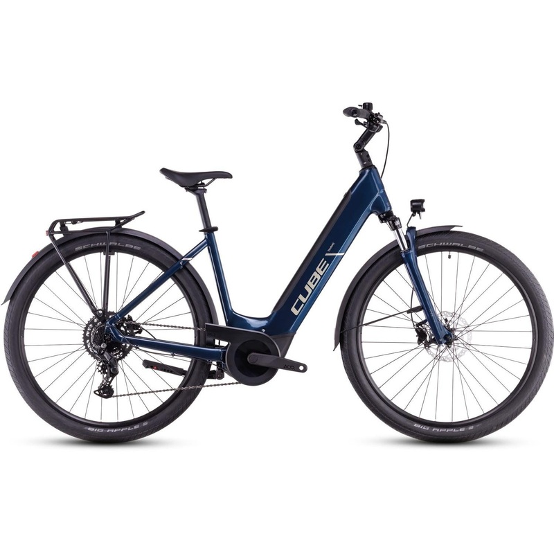 Cube Touring Hybrid ONE 500 Easy Entry Electric Hybrid Bike Deepsea’n’Chrome XS