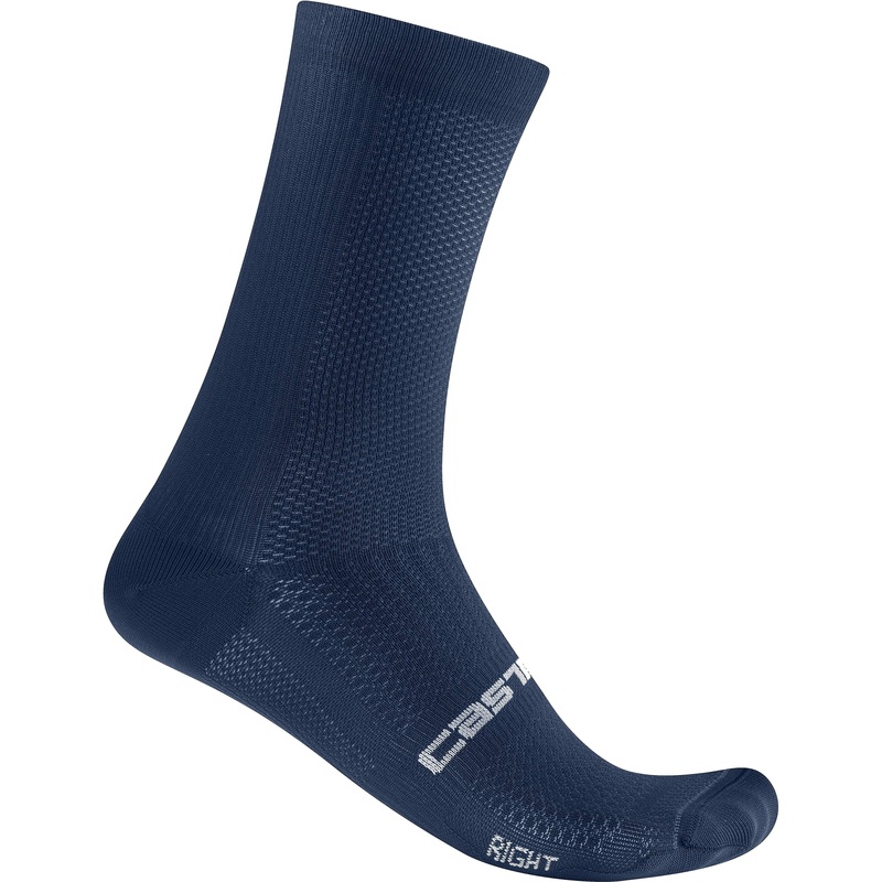 Castelli Espresso 18 Road Socks 18cm Belgian Blue SM/MD
