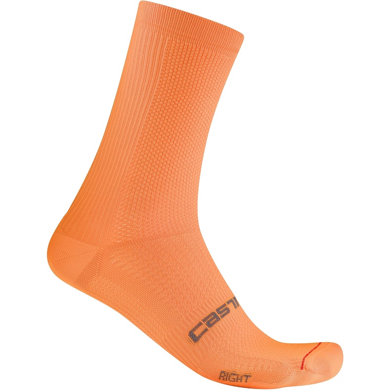 Castelli Espresso 18 Road Socks 18cm Vivid Orange SM/MD