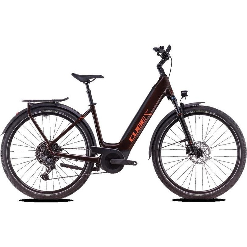 Cube Touring Hybrid Pro 625 Easy Entry Electric Hybrid Bike Cinnamon/Orange XS-StepThrough