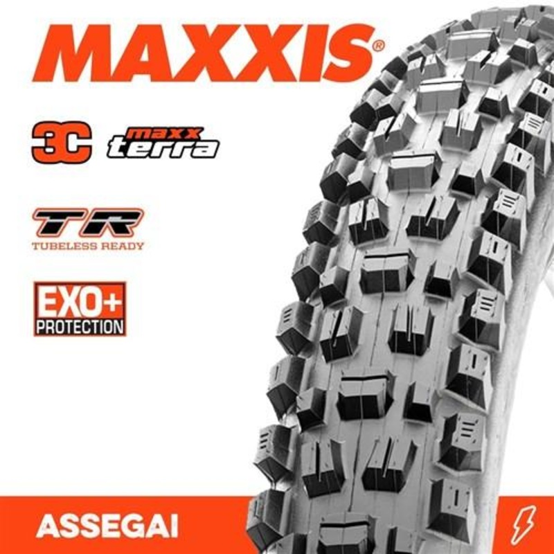 Maxxis Assegai TLR Folding MTB Tyre 120TPI 27.5 x 2.60” Black
