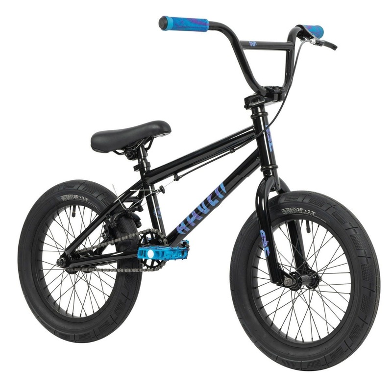 Raven Trickster 16” BMX Bike Black w/ Marble Graphics 2024