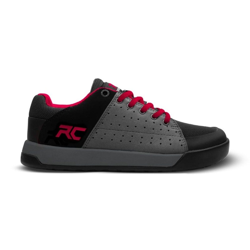 Ride Concepts Livewire Youth Flat Pedal Shoes Charcoal/Red Shoes – 35