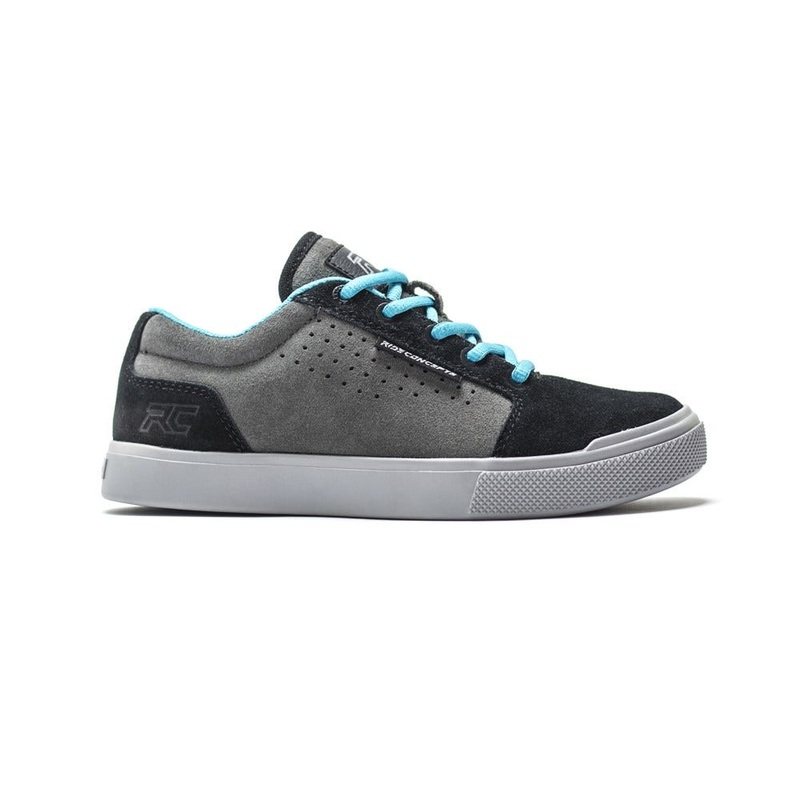 Ride Concepts Vice Youth Flat Pedal Shoes Charcoal Black Shoes – 35