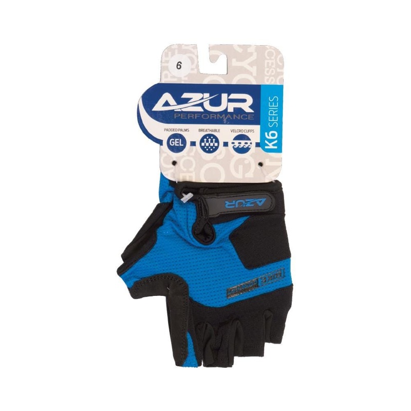 Azur Youth K6 Series Short Finger Gloves Blue 4