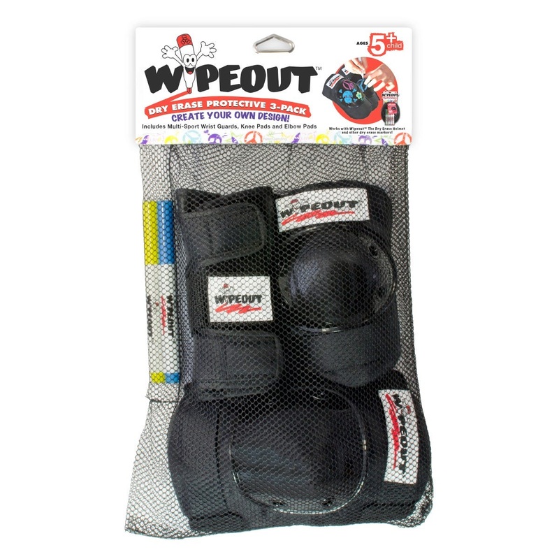 Wipeout Youth Armour Pads 3 Pack Black