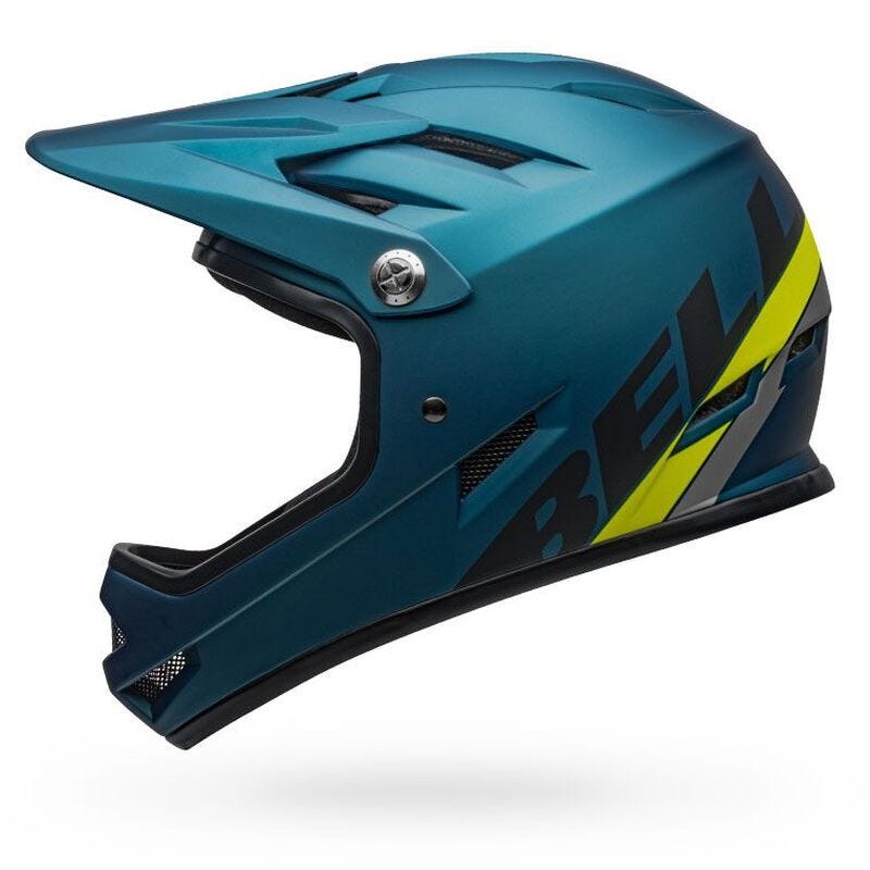 Bell Sanction Fullface Helmet Blue/Hi-Viz XS