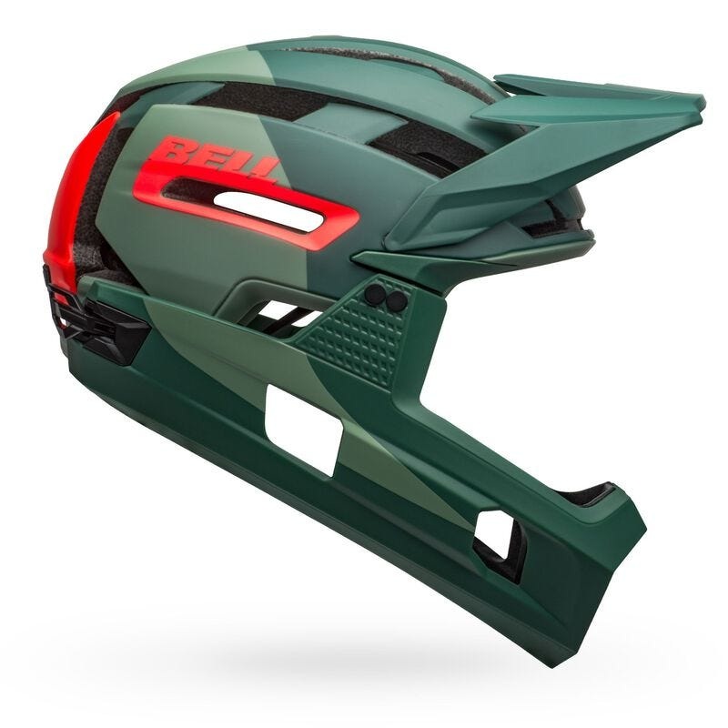 Bell Super Air R Spherical Mips Fullface Helmet Green/Infrared MD