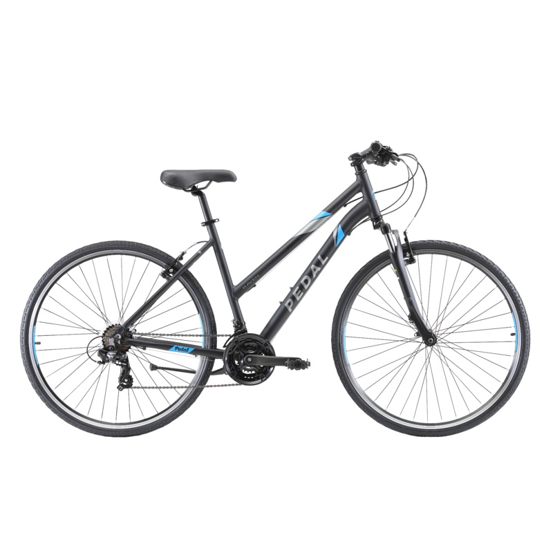 Pedal Raven Hybrid Bike Black/Blue WXS
