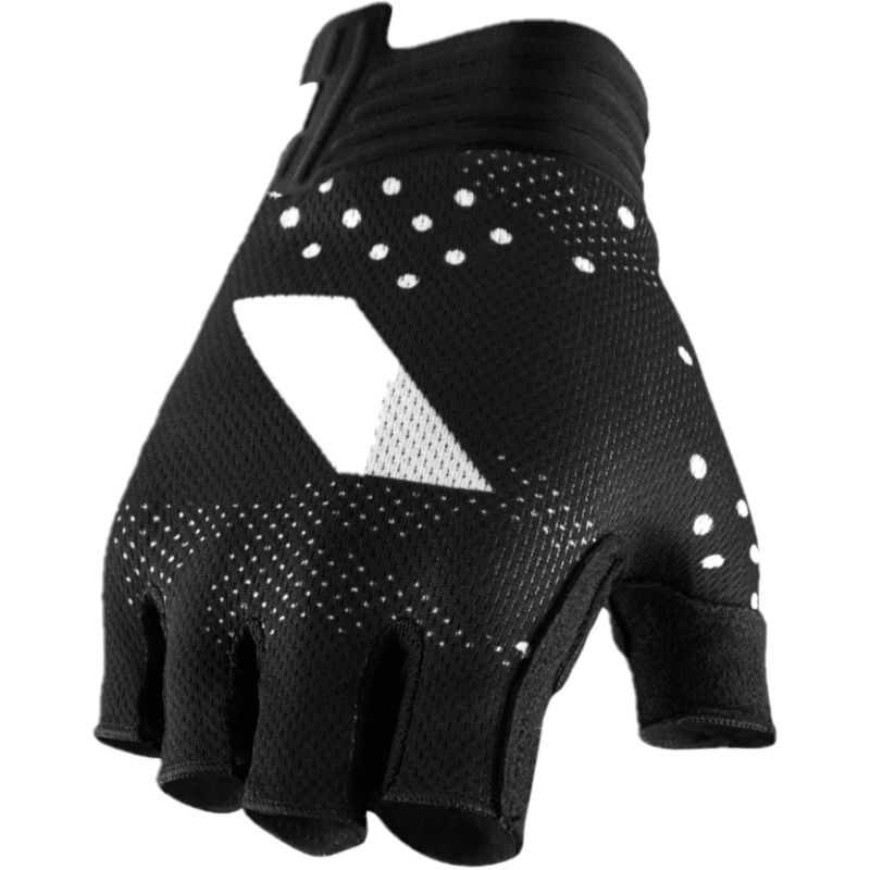 100% Exceeda Gel Short Finger Gloves Black SM