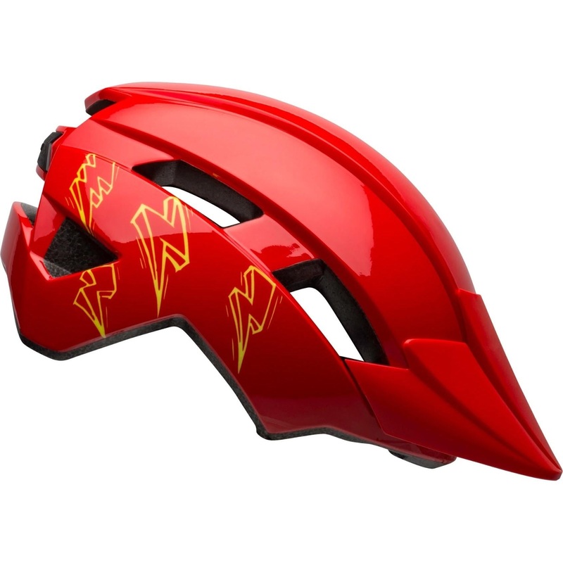 Bell Sidetrack II Kids Helmet Red Bolts MD
