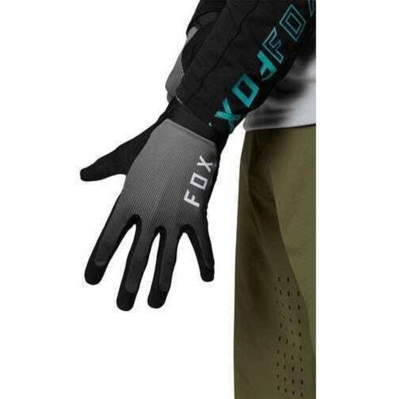FOX Flexair Ascent Full Finger MTB Gloves Black/Grey 2021 SM