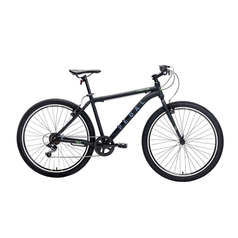 Pedal Raptor Recreational Bike Black/Green XS