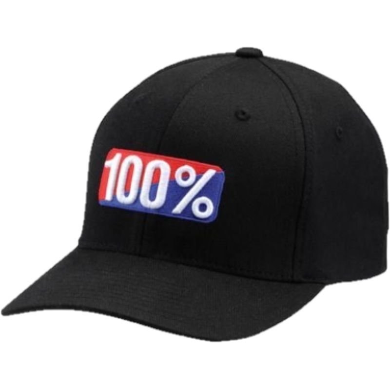 100% Classic X-Fit FlexFit Cap Black SM/MD