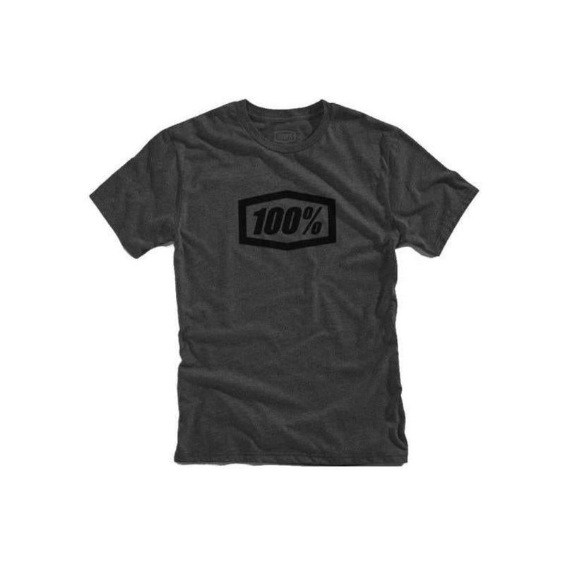 100% Essential T-Shirt Charcoal/Black SM