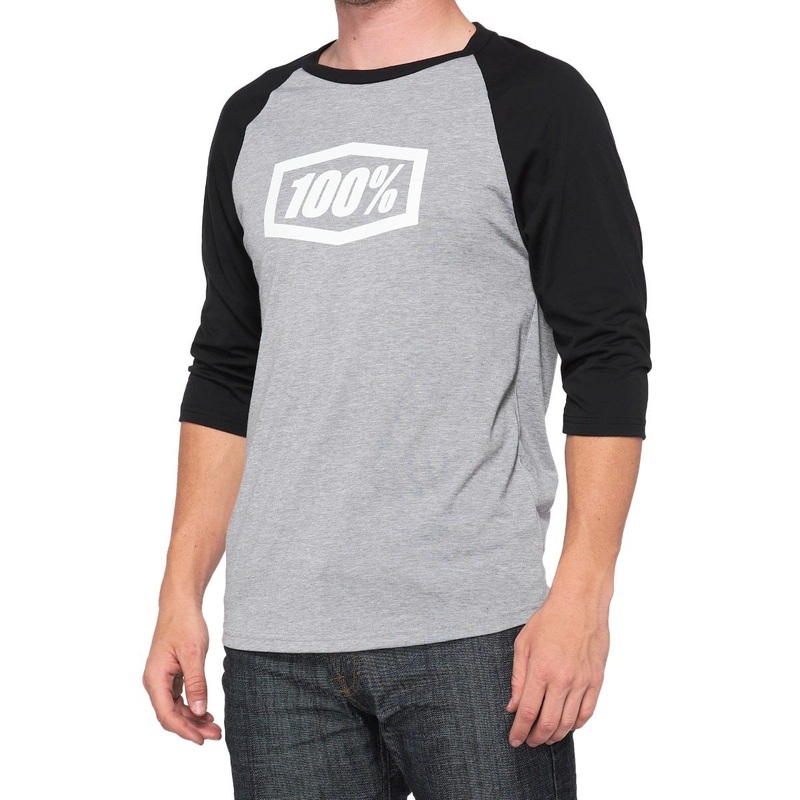 100% Essential Techical 3/4 Tee Grey/Black SM