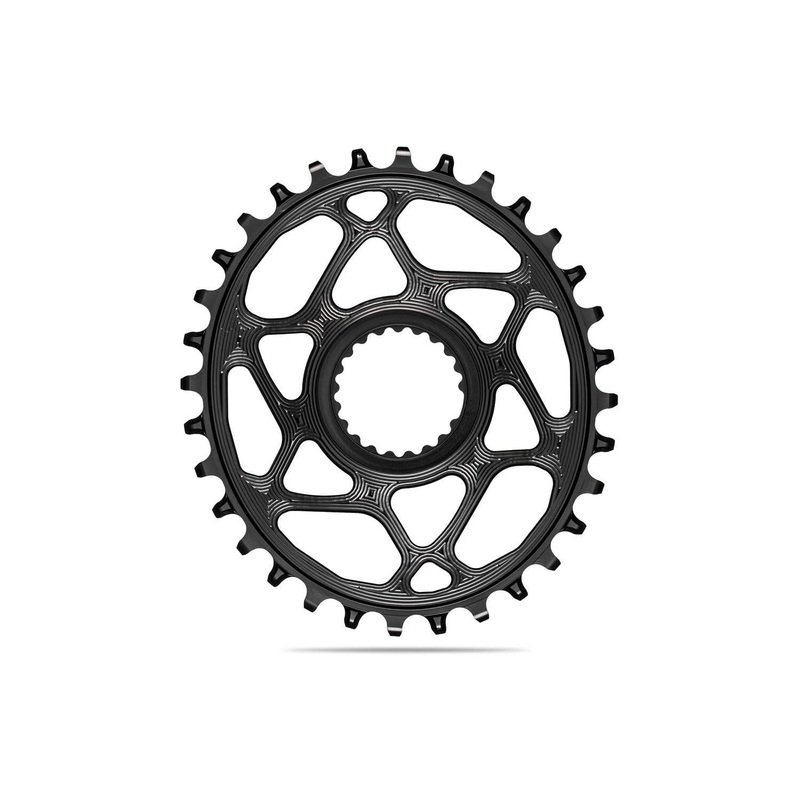 absoluteBLACK Oval Premium Chainring Shimano XTR M9100 Direct Mount 1x Narrow Wide Black 28