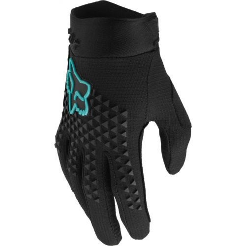 FOX Defend Full Finger Youth Gloves Black Teal SM