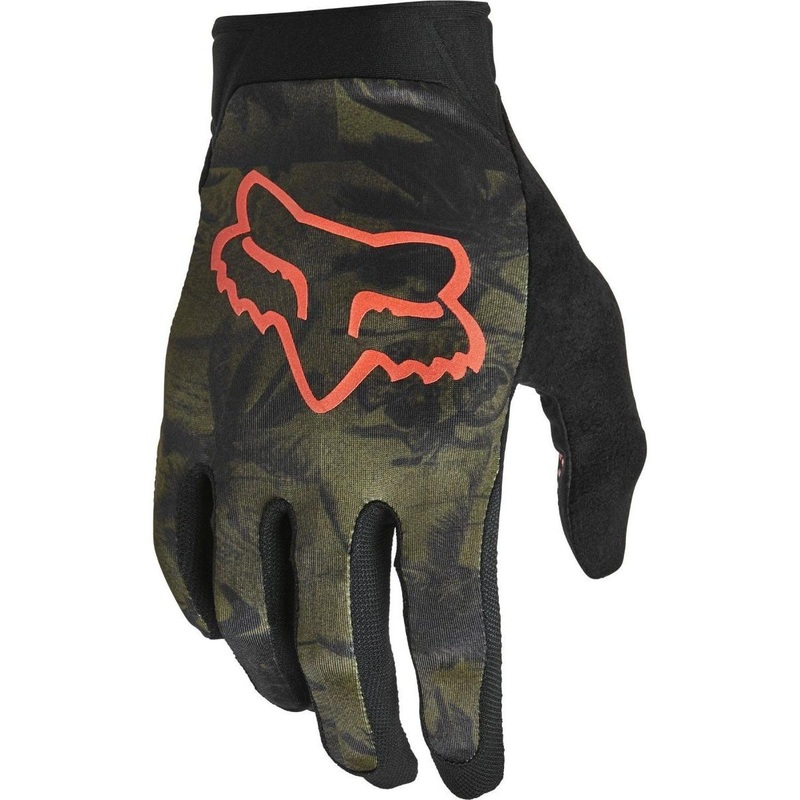 FOX Flexair Ascent Full Finger Gloves Olive Green SM